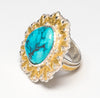 Bisbee Turquoise & 24K Gold Ring