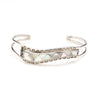 Wavy Iridescent Shell Cuff Bracelet