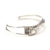 Wavy Iridescent Shell Cuff Bracelet