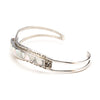 Wavy Iridescent Shell Cuff Bracelet