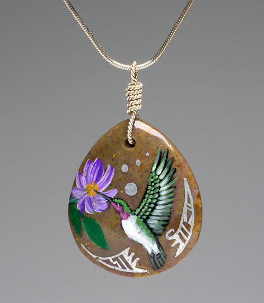 Serpentine Hummingbird Pendant