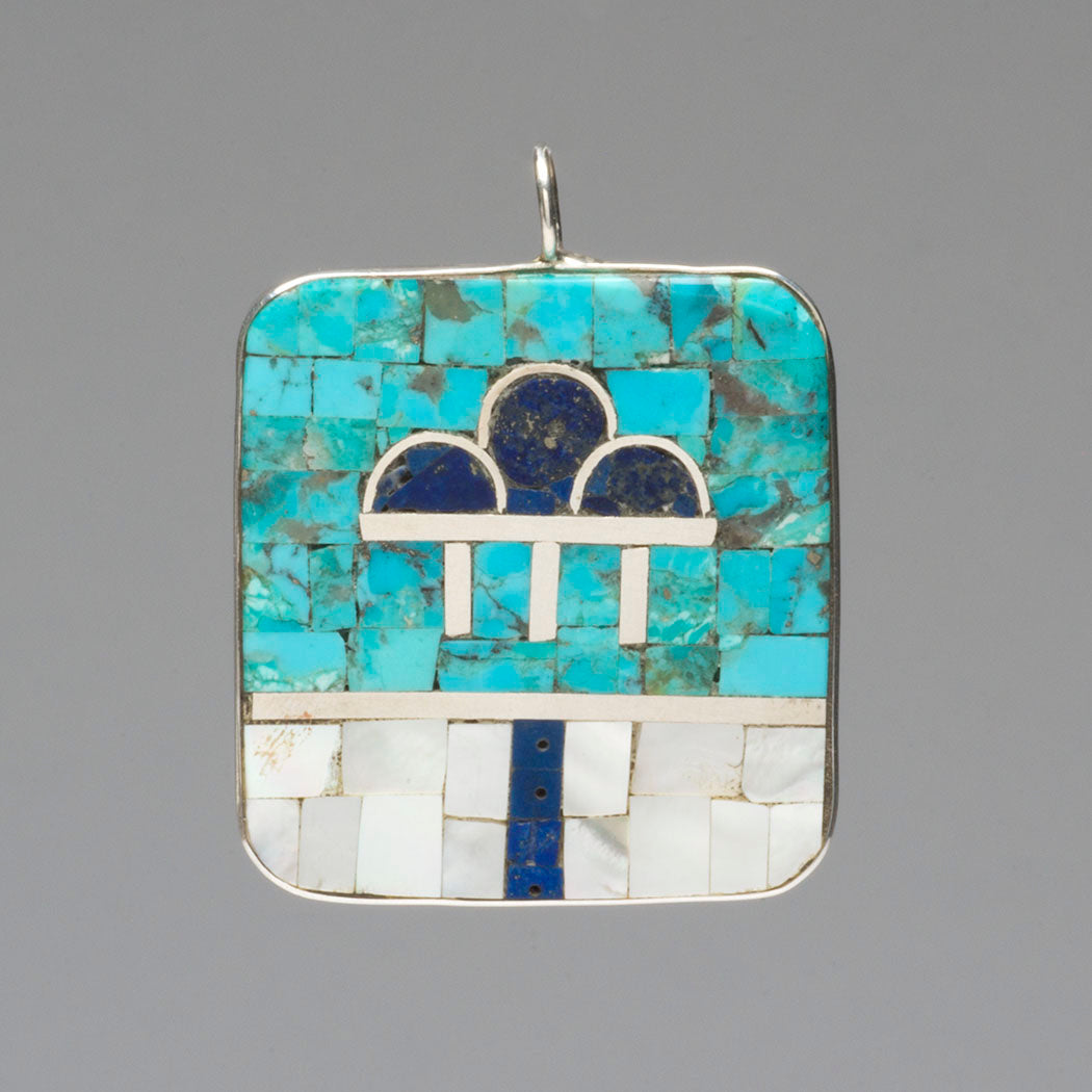 Reversible Raincloud Mosaic Pendant