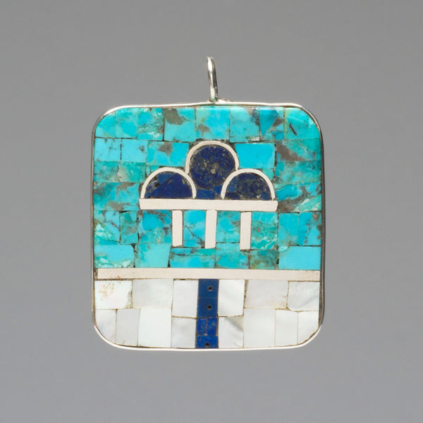 Reversible Raincloud Mosaic Pendant