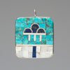 Reversible Raincloud Mosaic Pendant