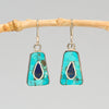 Mosaic Water Droplet Dangle Earrings