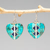 Mosaic Heart Dangle Earrings