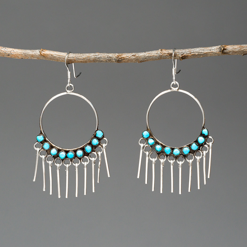 Fresh Silhouette Turquoise Dangle Earrings