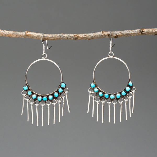 Fresh Silhouette Turquoise Dangle Earrings