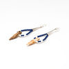 Carved Fossilized Ivory Owl Dangle Earrings