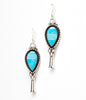 Kingman Turquoise Squash Blossom Earrings