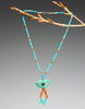 Reversible Kingman Turquoise Bird Pendant Necklace