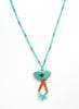 Reversible Kingman Turquoise Bird Pendant Necklace