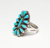 Dreamy Blue Turquoise Cluster Work Ring