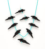 Raven Beauty Fetish Pendant Necklace & Earrings Set