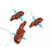 Pipestone Bear Earrings & Pendant Set