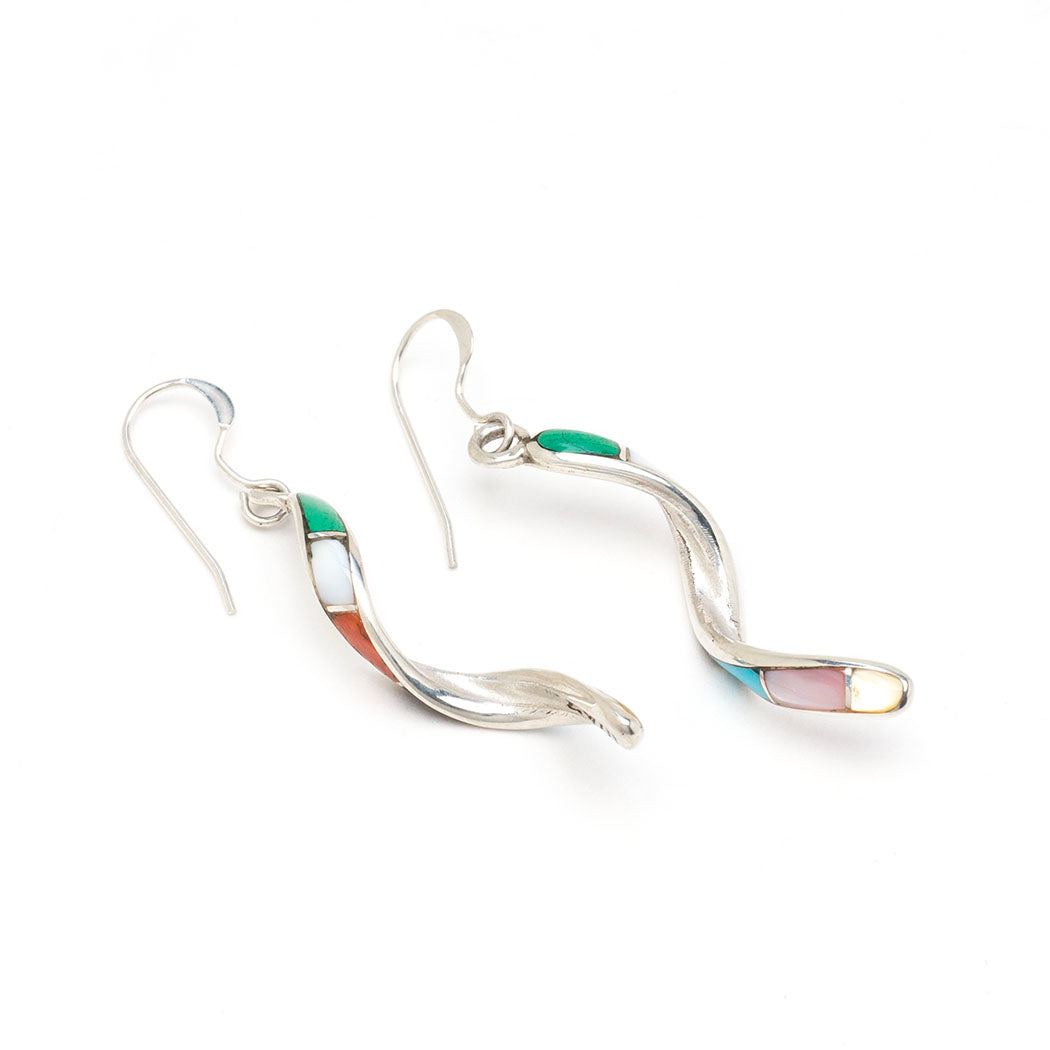 Colorful Swirl Dangle Earrings