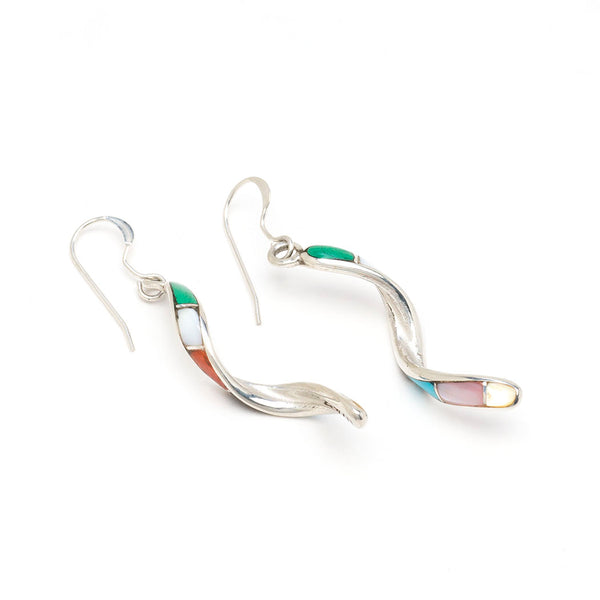 Colorful Swirl Dangle Earrings