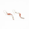 Red Coral Spiral Earrings