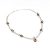 Kingman Turquoise & Cowry Shell Turtle Necklace