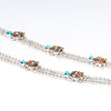 Kingman Turquoise & Cowry Shell Turtle Necklace