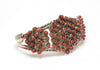 Red Coral Snake Eye Cuff Bracelet