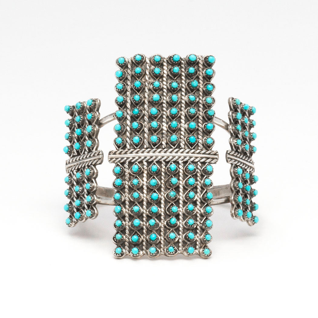 Sleeping Beauty Turquoise Snake Eye Cuff Bracelet