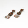 Dynamic Rhythm Red Coral Dangle Earrings
