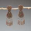 Dynamic Rhythm Red Coral Dangle Earrings
