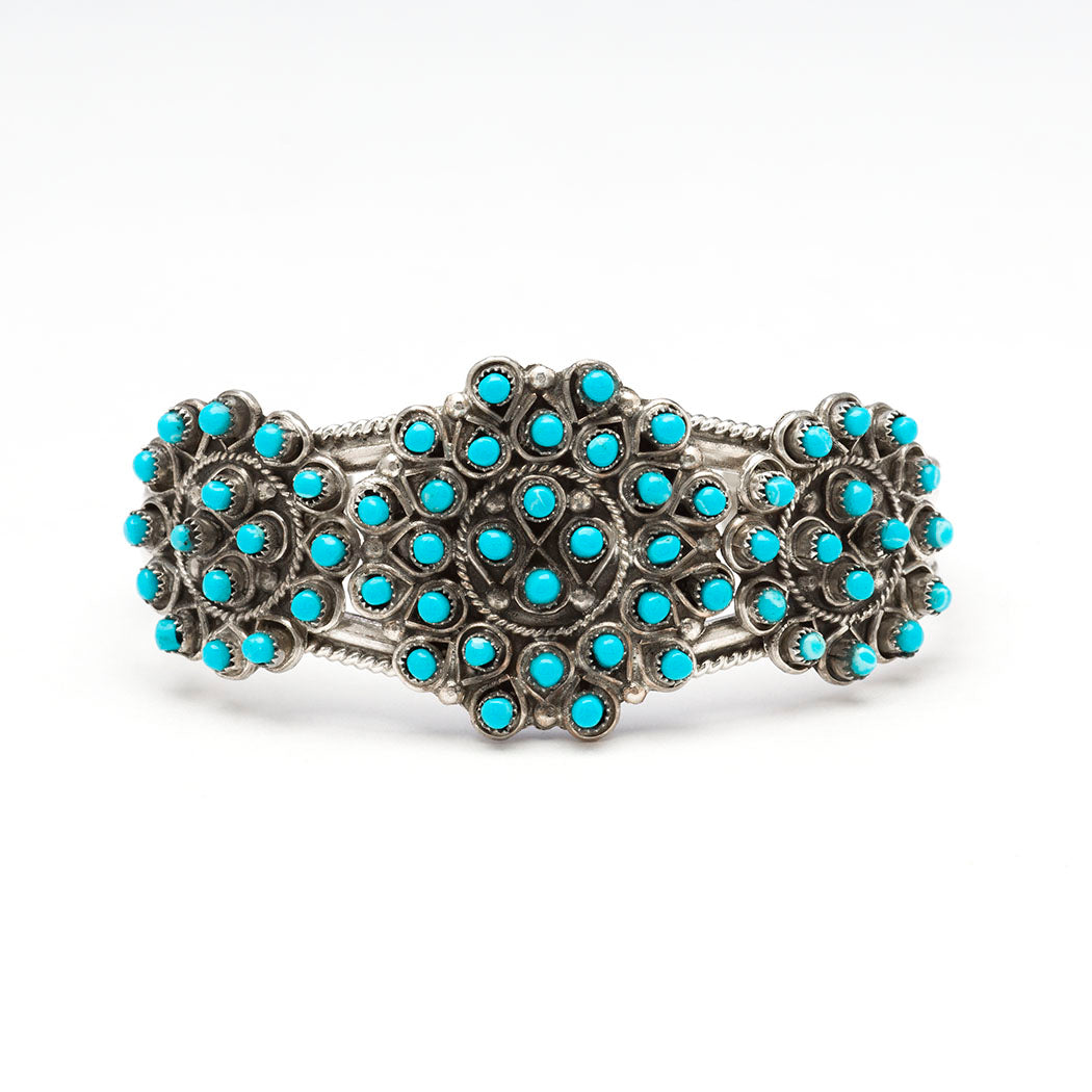 Kingman Turquoise Snake Eye Cuff Bracelet