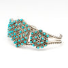 Turquoise Snake Eye Petit Point Cuff Bracelet