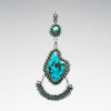 Sleeping Beauty & Red Skin Turquoise Petit Point Pendant