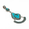 Sleeping Beauty & Red Skin Turquoise Petit Point Pendant
