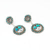 Raincloud & Sunface Turquoise Dangle Earrings