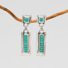 Versatile Turquoise Channel Inlay Dangle Earrings