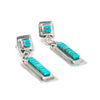 Versatile Turquoise Channel Inlay Dangle Earrings