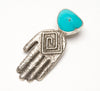 Sleeping Beauty Turquoise Hand Pendant