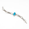 Reversible Kingman Turquoise & Hand Motif Link Bracelet