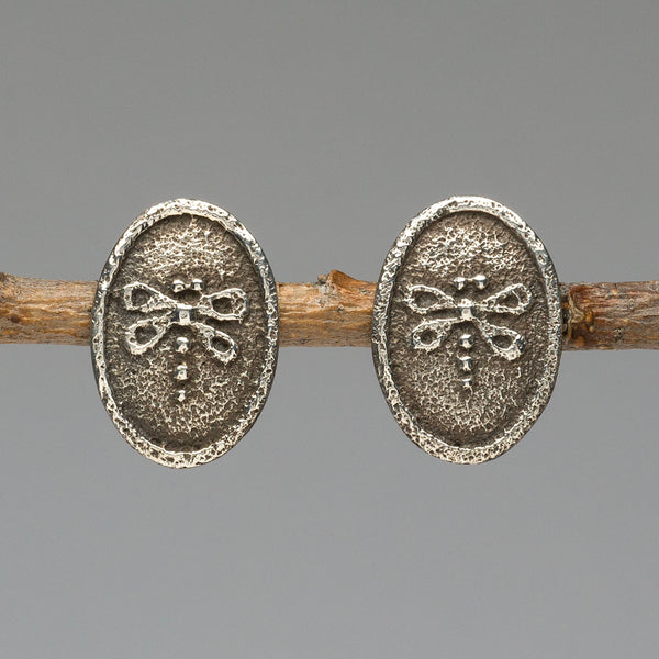 Tufa Cast Dragonfly Earrings