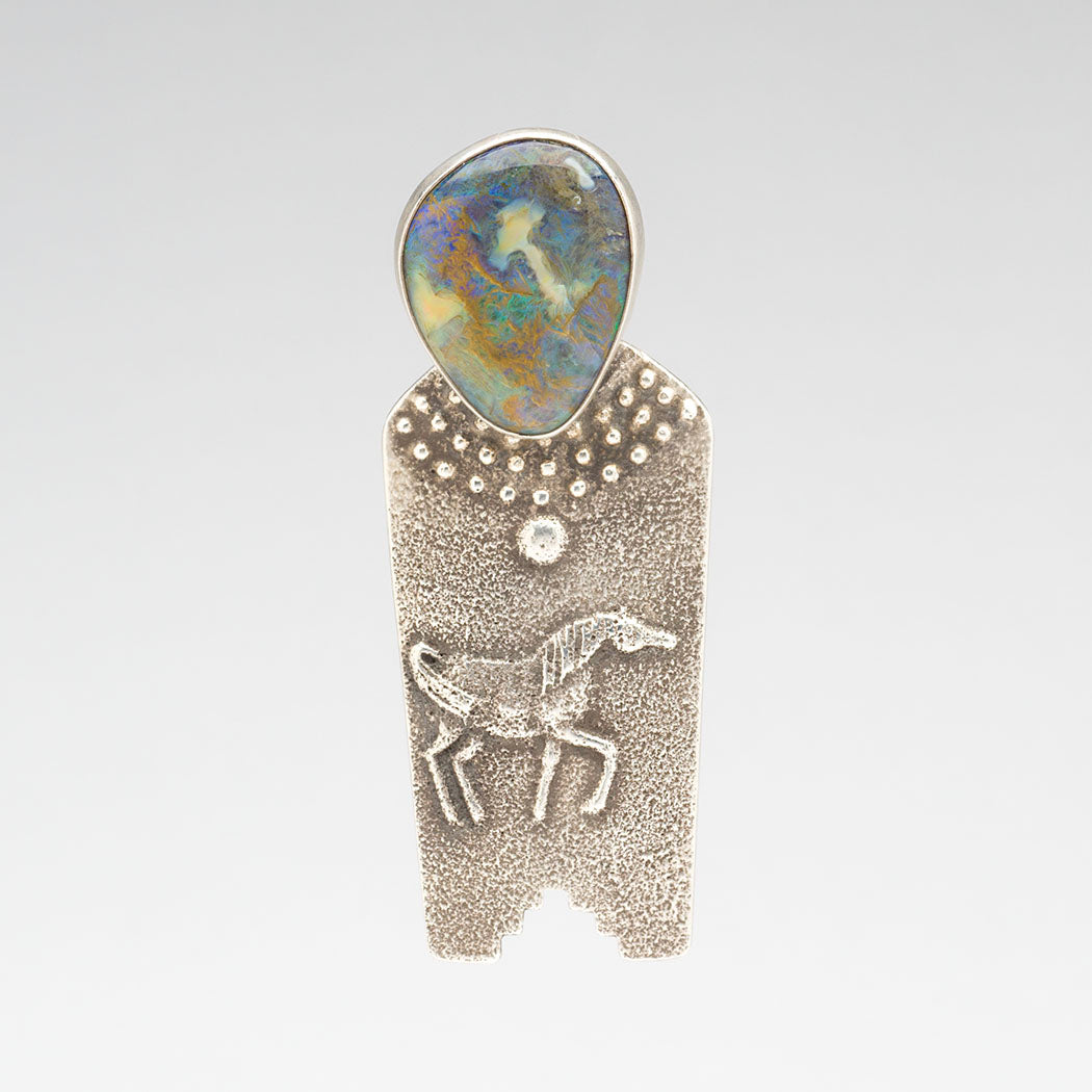 Ethiopian Opal Horse Spirit Pendant