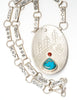 Golden Hills & Ithaca Peak Turquoise Horse Pendant Necklace