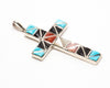 Colorful Channel Inlay Cross Pendant