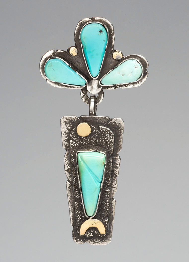 Sleeping Beauty Turquoise Goddess Pendant