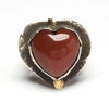 Luscious Carnelian Heart Ring