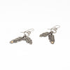Reticulated Sterling Silver & 18K Gold Feather Earrings