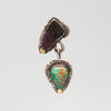 Carved Sugilite & Nevada Turquoise Pendant