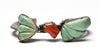 Carved Turquoise & Coral Cuff Bracelet