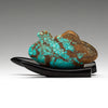 #8 Mine Turquoise Elephant & Jet Tusk Base