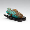 #8 Mine Turquoise Elephant & Jet Tusk Base