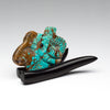 #8 Mine Turquoise Elephant & Jet Tusk Base