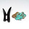 #8 Mine Turquoise Elephant & Jet Tusk Base